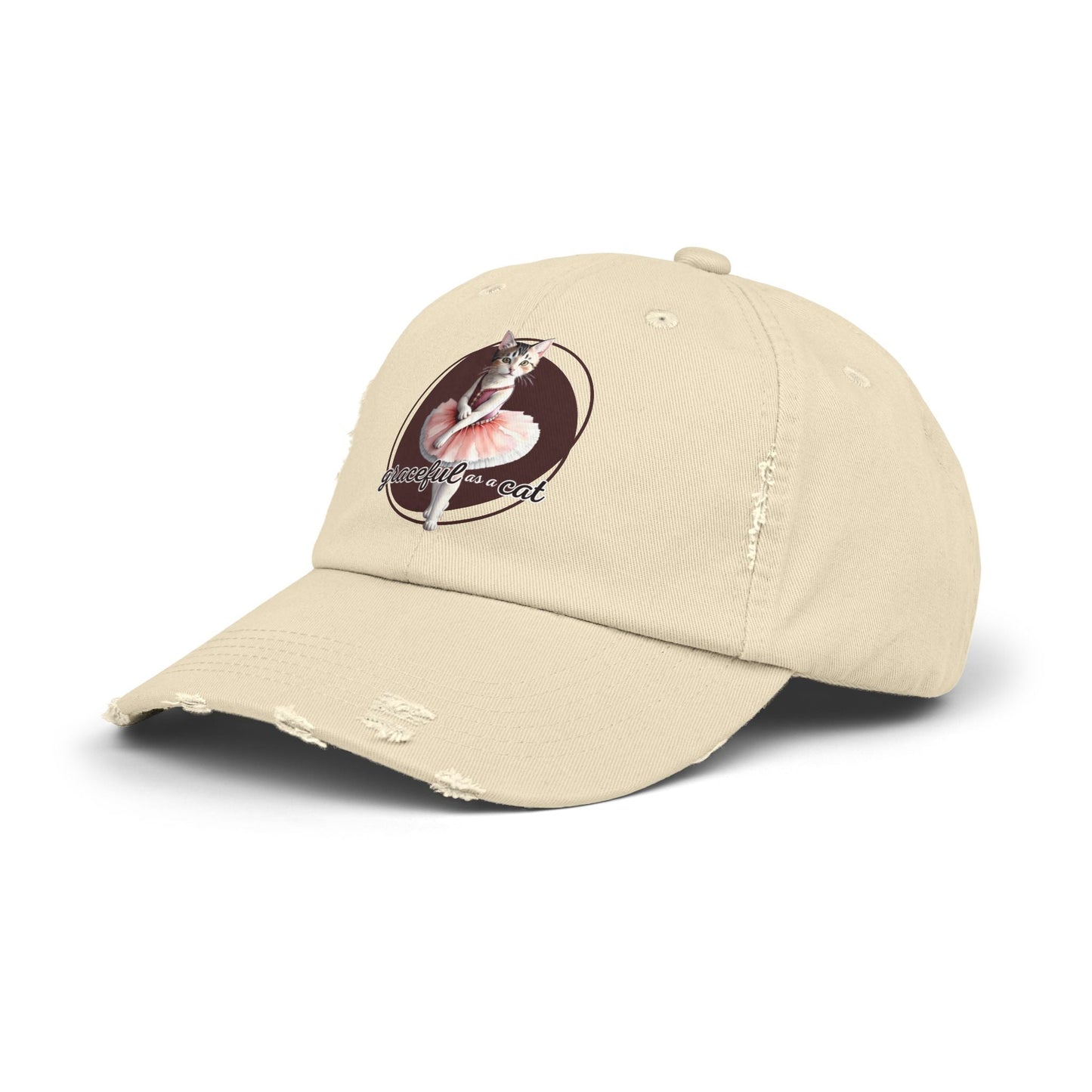 Gorra Distressed Unisex - 'Graciosa como un Gato'