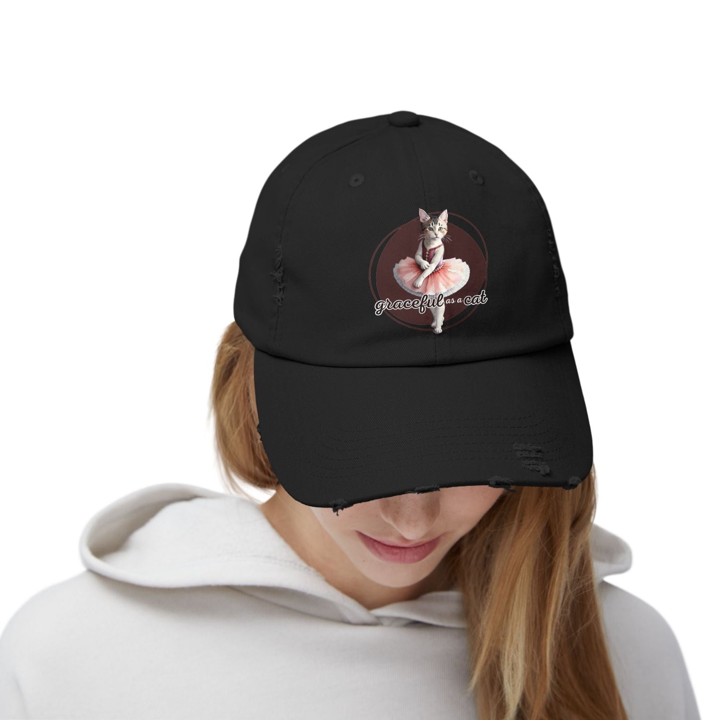 Gorra Distressed Unisex - 'Graciosa como un Gato'