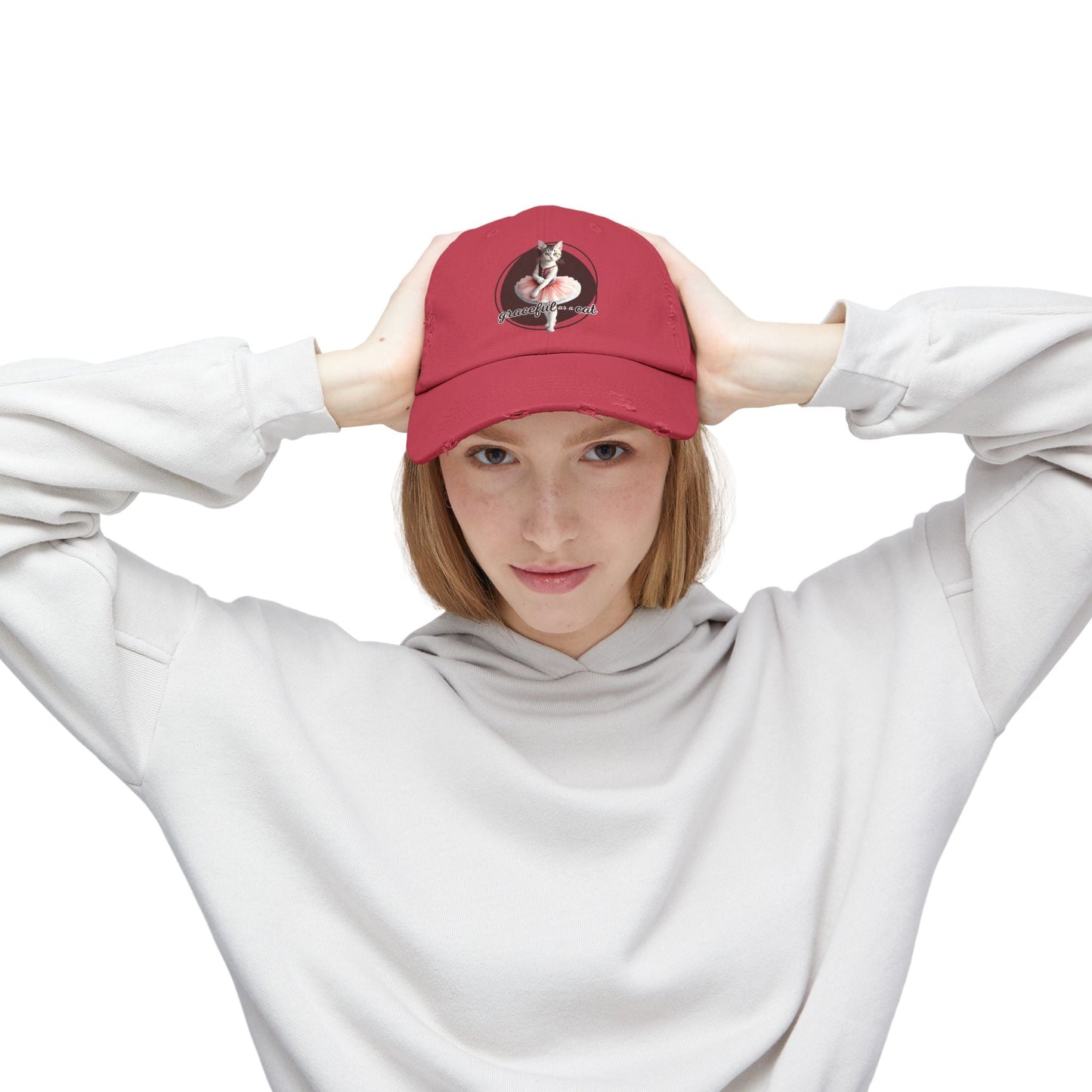 Gorra Distressed Unisex - 'Graciosa como un Gato'