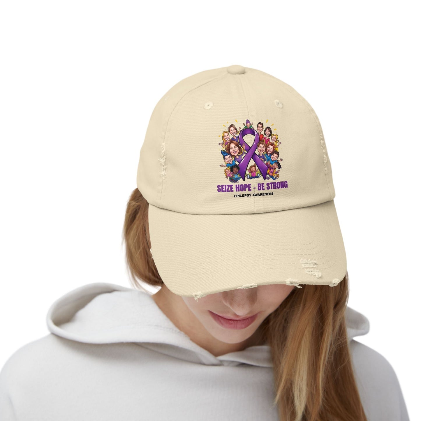 Gorra Distressed Unisex - Aprovecha la Esperanza, Sé Fuerte