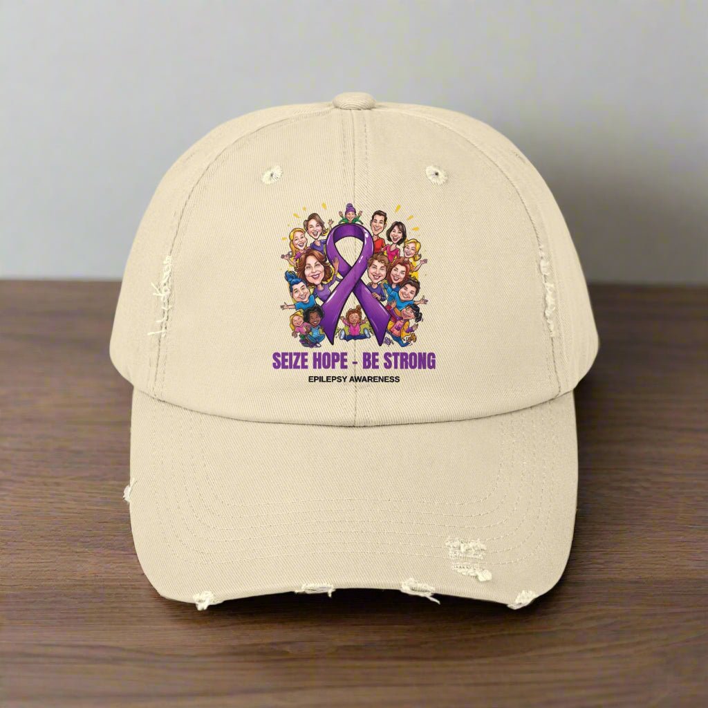 Gorra Distressed Unisex - Aprovecha la Esperanza, Sé Fuerte