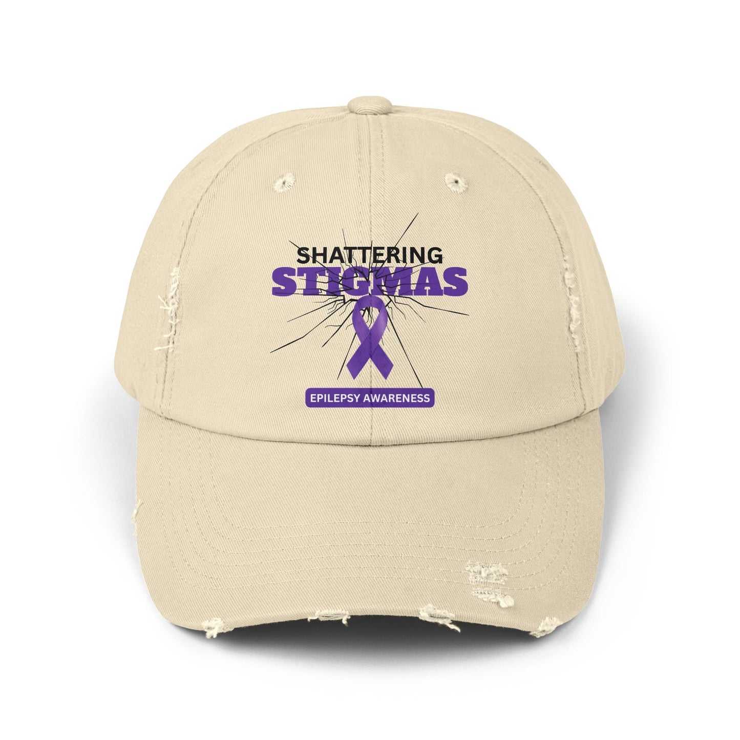 Unisex Vintage-Inspired Distressed Cap - Advocate for Epilepsy Awareness - Korvel