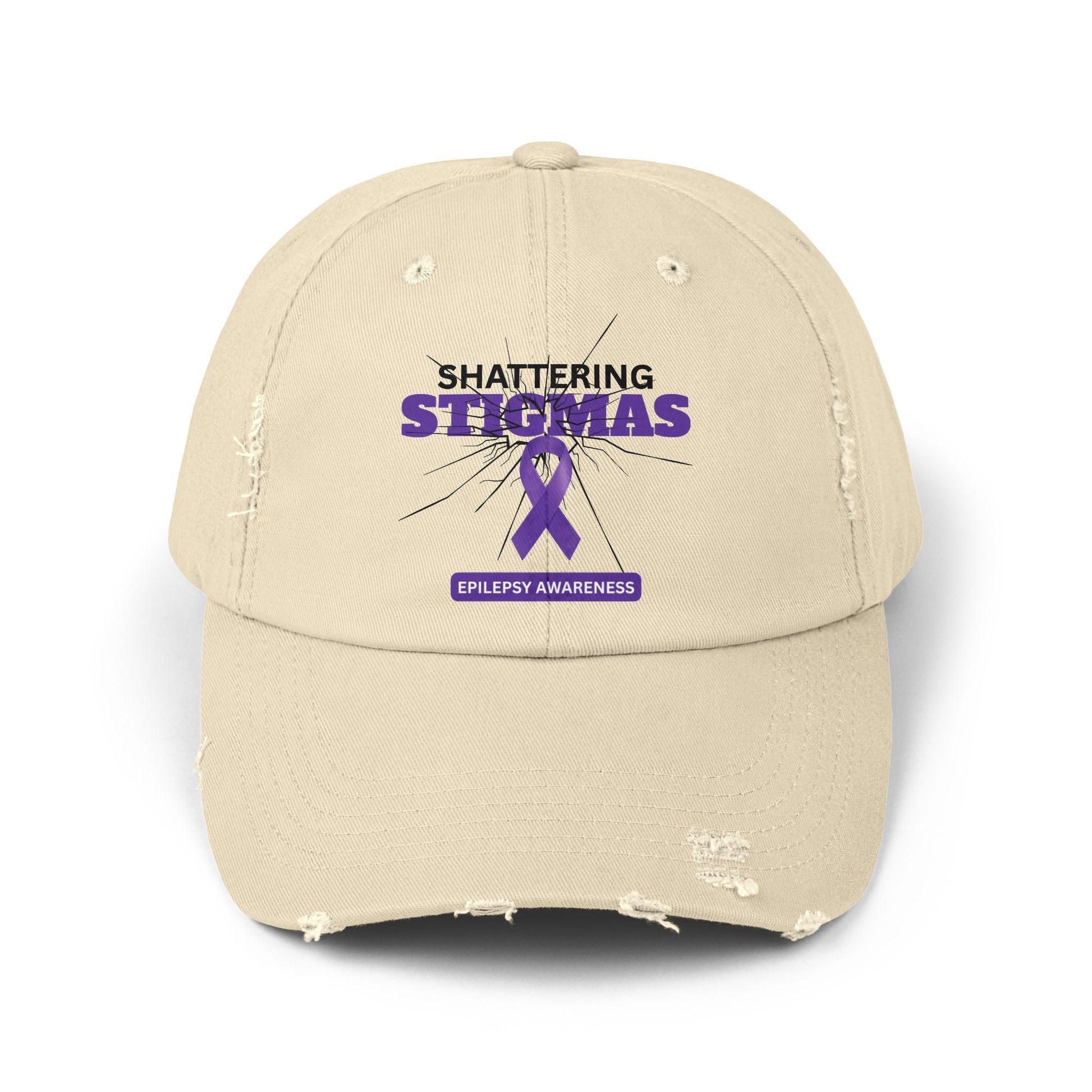 Unisex Vintage-Inspired Distressed Cap - Advocate for Epilepsy Awareness - Korvel