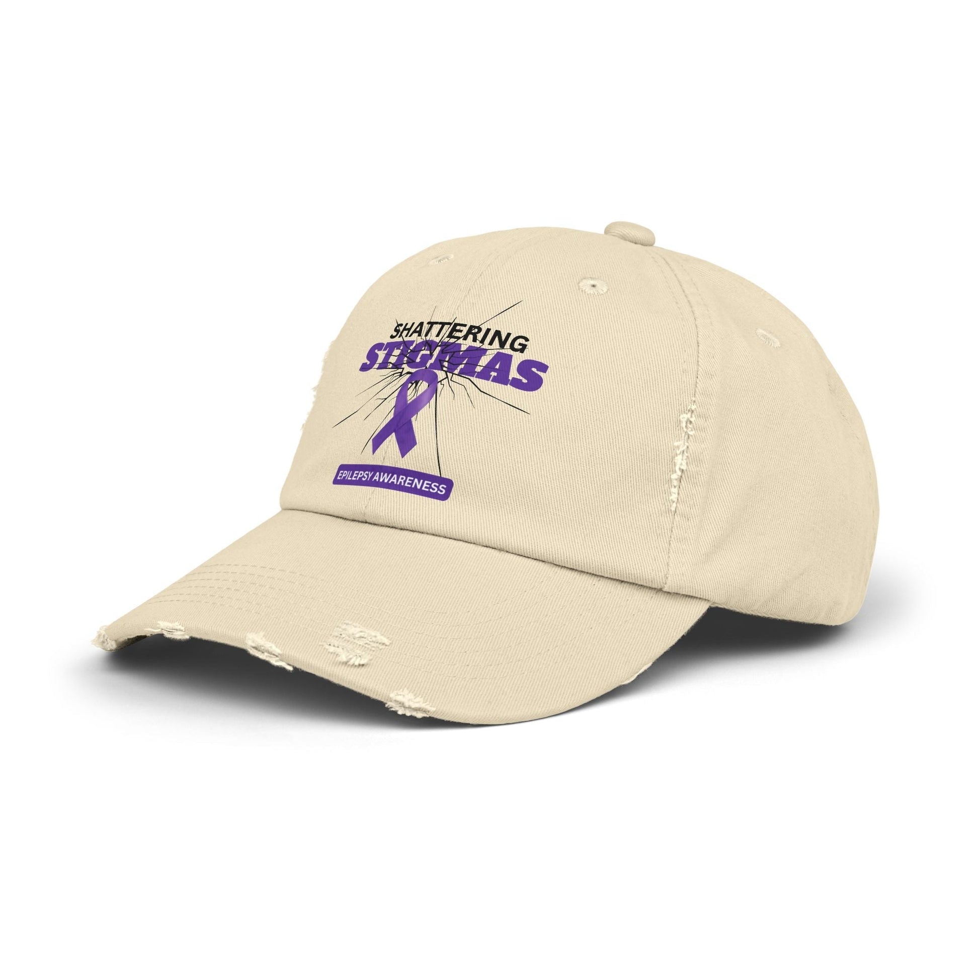 Unisex Vintage-Inspired Distressed Cap - Advocate for Epilepsy Awareness - Korvel