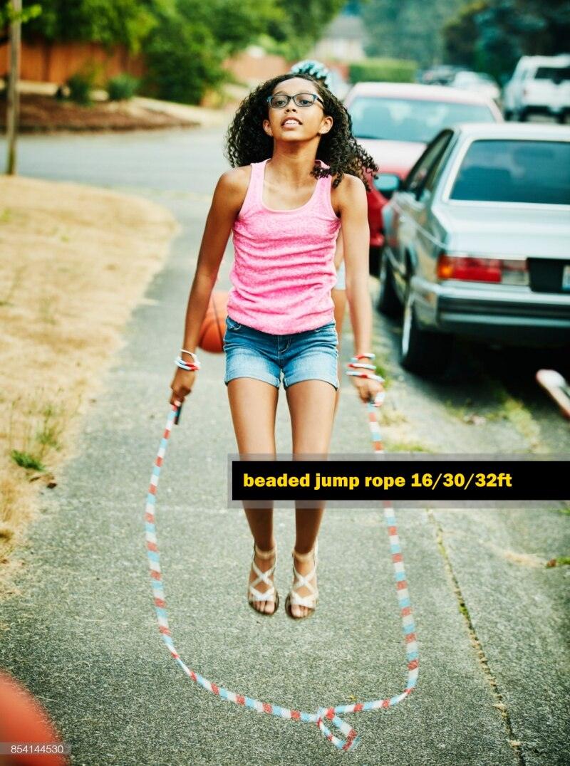 Adjustable PVC Beaded Jump Rope for Fitness Training