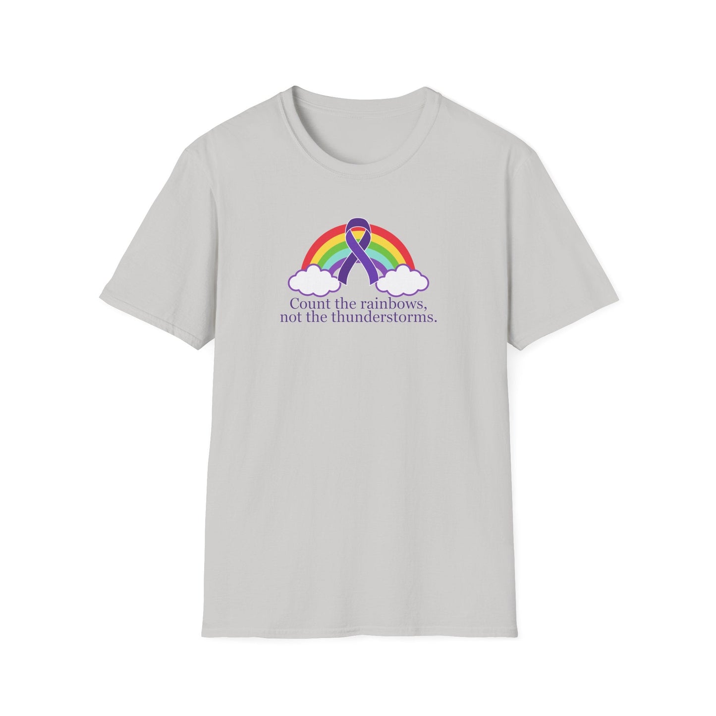Inspirational Unisex Softstyle Tee - 'Count the Rainbows' - Korvel