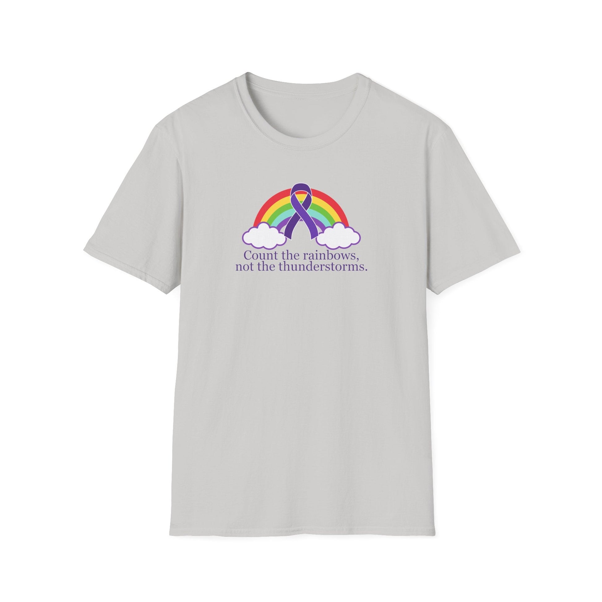 Inspirational Unisex Softstyle Tee - 'Count the Rainbows' - Korvel