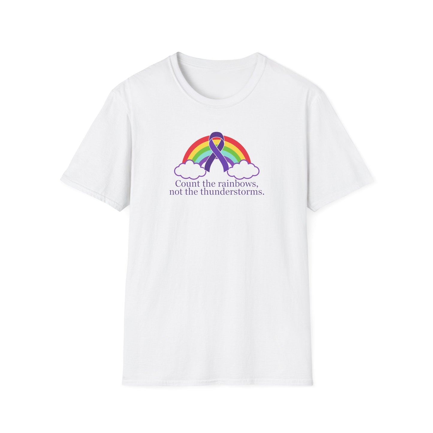 Inspirational Unisex Softstyle Tee - 'Count the Rainbows' - Korvel