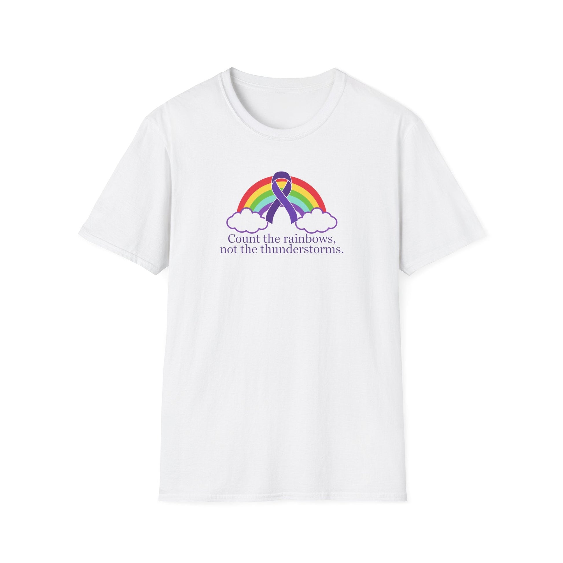 Inspirational Unisex Softstyle Tee - 'Count the Rainbows' - Korvel
