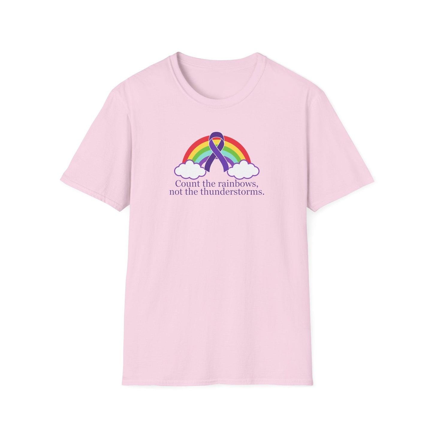 Inspirational Unisex Softstyle Tee - 'Count the Rainbows' - Korvel