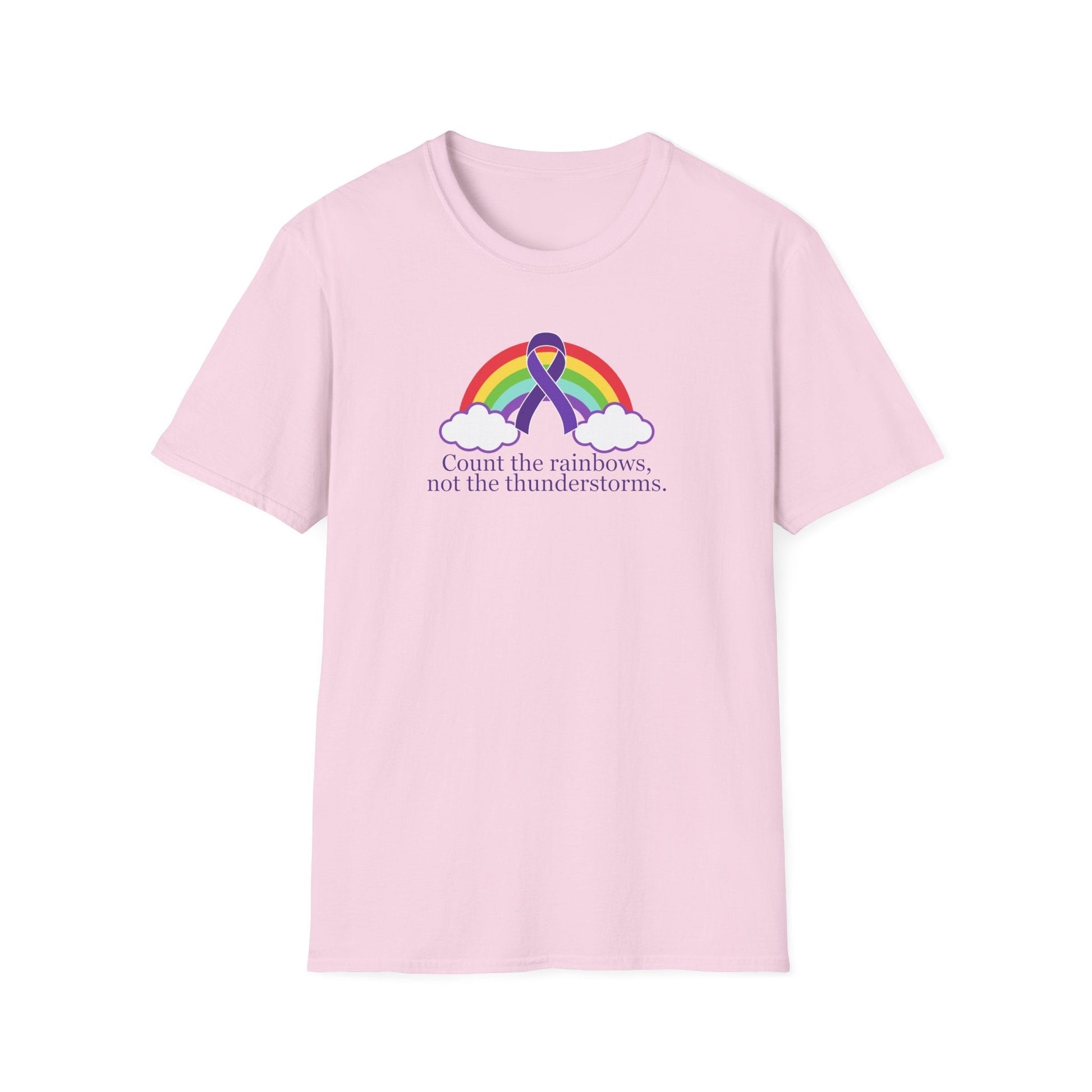 Inspirational Unisex Softstyle Tee - 'Count the Rainbows' - Korvel