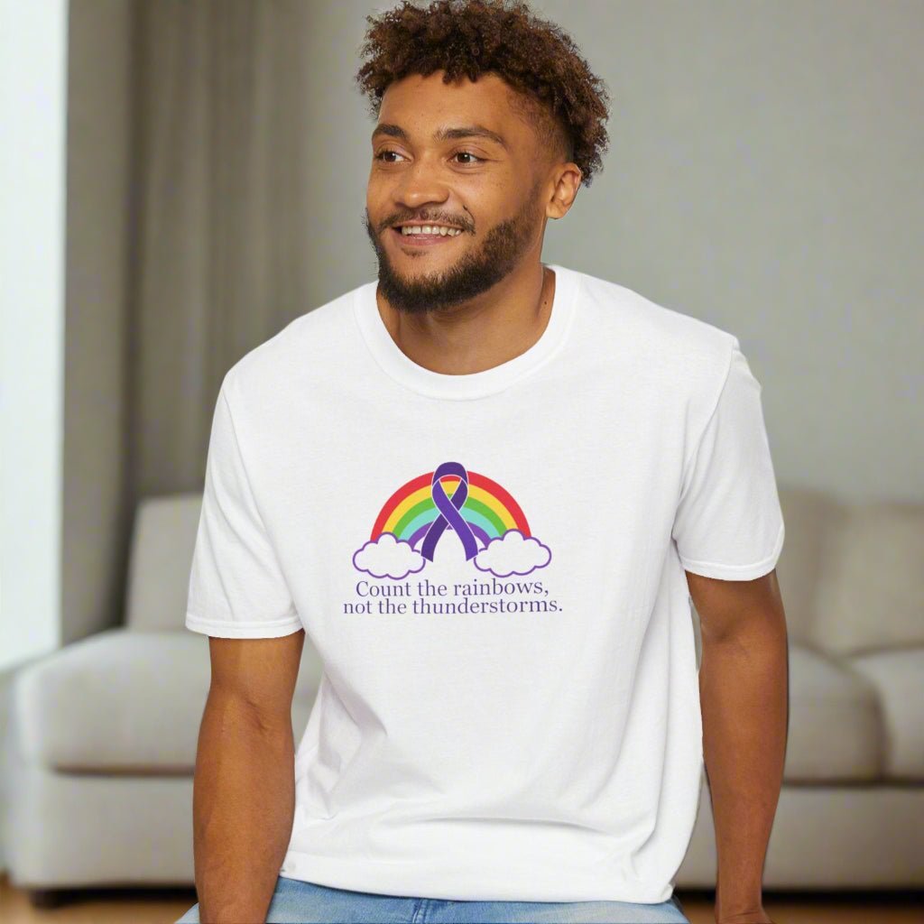 Inspirational Unisex Softstyle Tee - 'Count the Rainbows' - Korvel