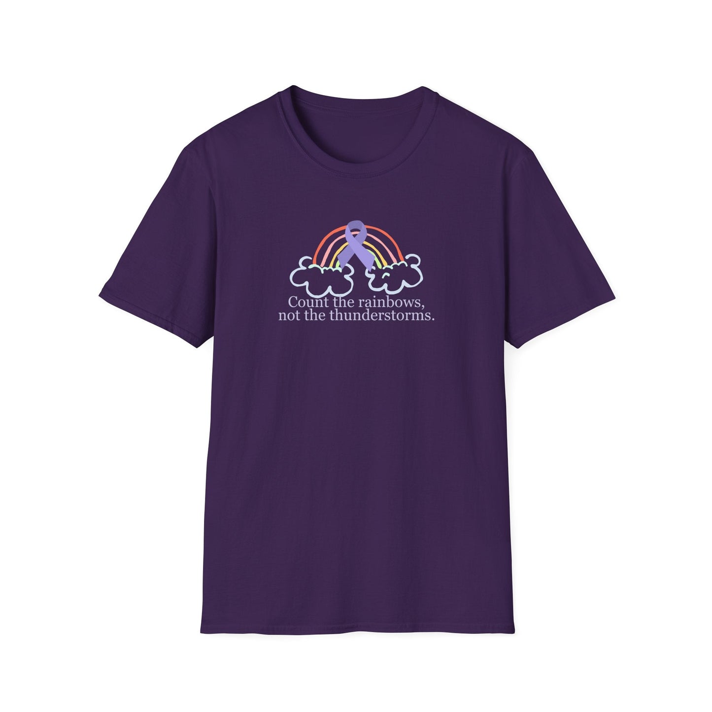 Inspirational Unisex Softstyle Tee - 'Count the Rainbows' - Korvel