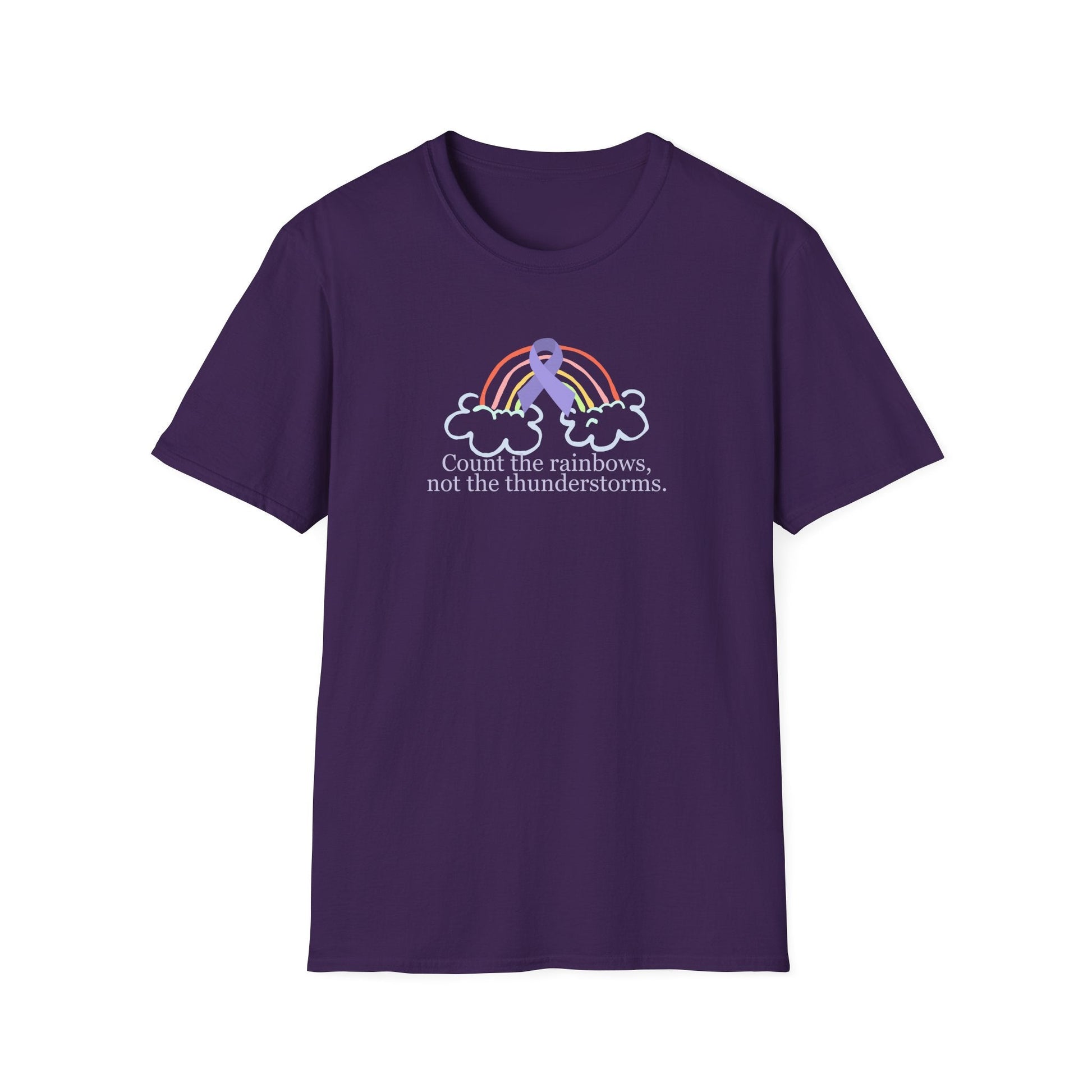 Inspirational Unisex Softstyle Tee - 'Count the Rainbows' - Korvel