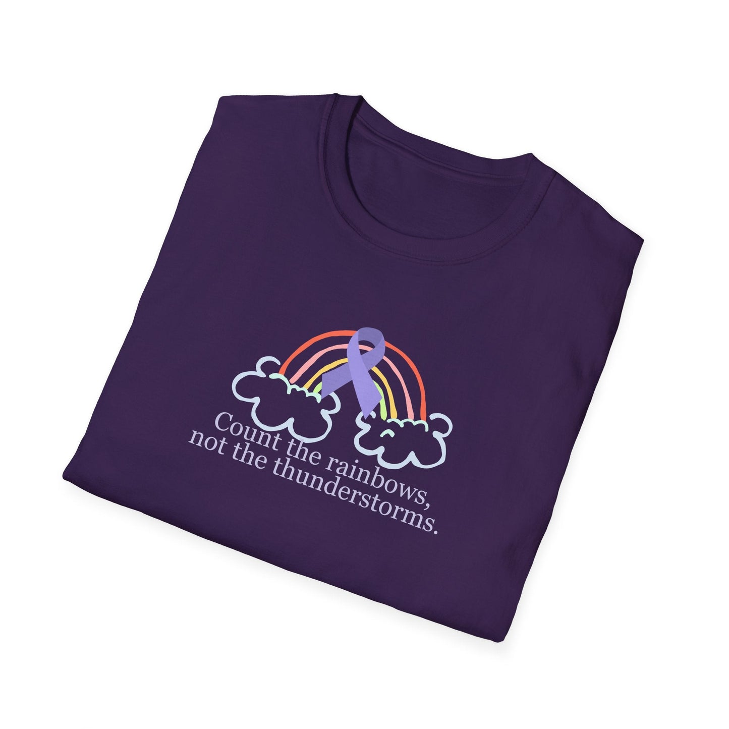 Inspirational Unisex Softstyle Tee - 'Count the Rainbows' - Korvel