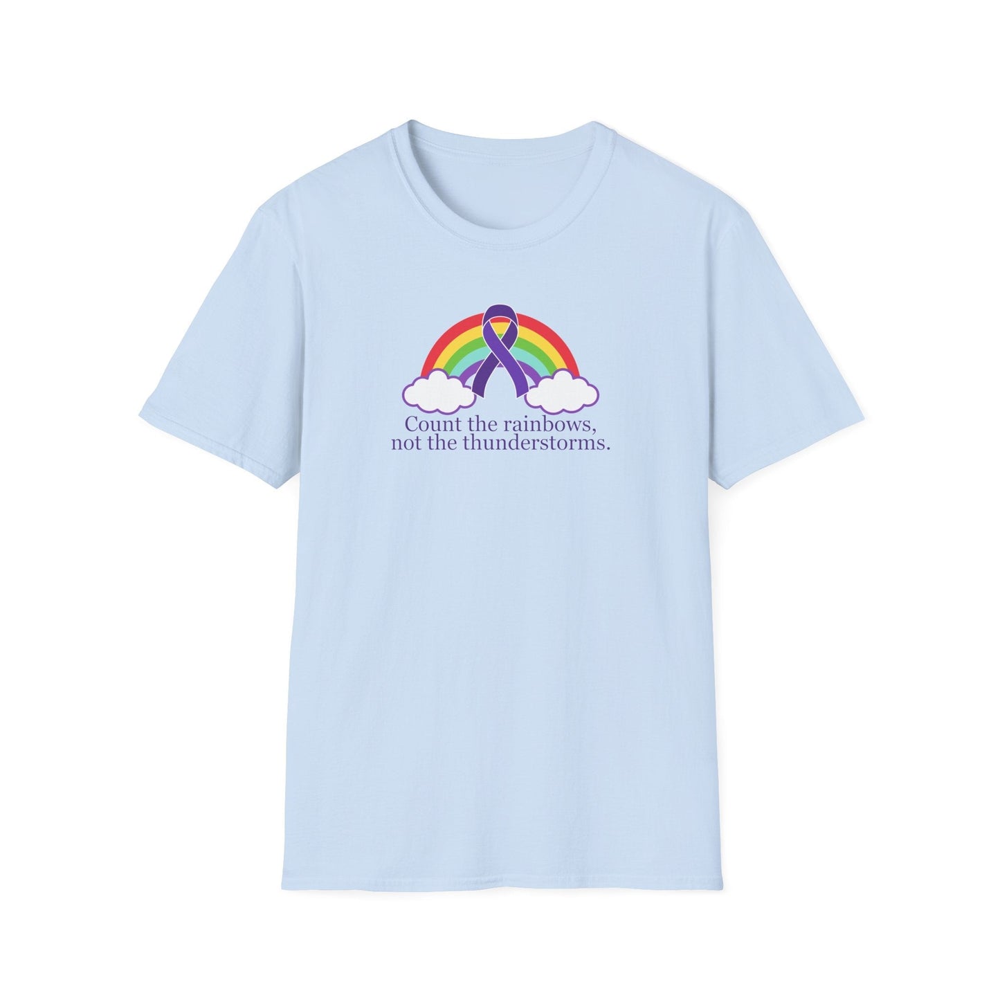 Inspirational Unisex Softstyle Tee - 'Count the Rainbows' - Korvel