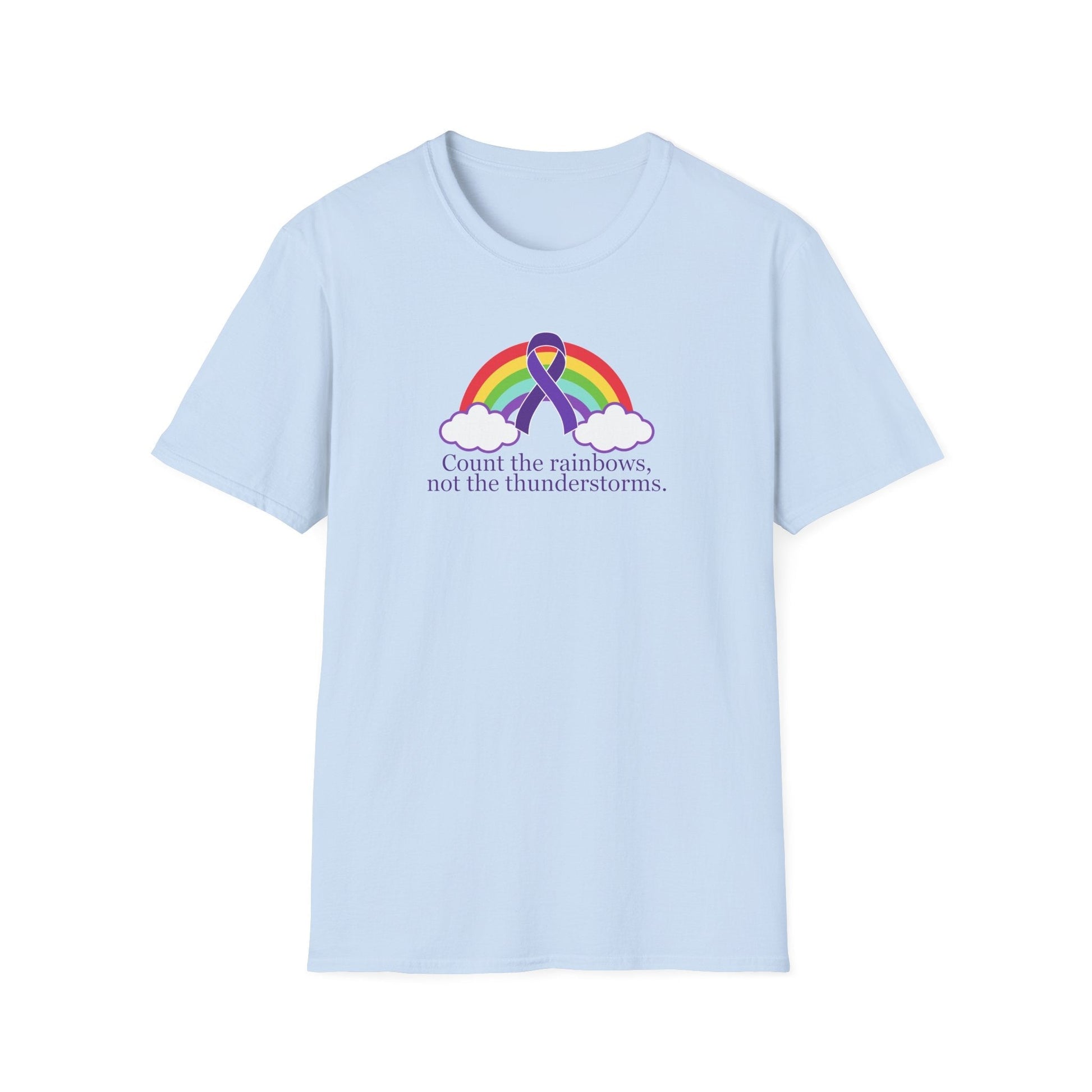 Inspirational Unisex Softstyle Tee - 'Count the Rainbows' - Korvel