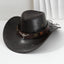 Chapeau de cowboy western unisexe en cuir synthétique vintage