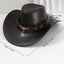 Chapeau de cowboy western unisexe en cuir synthétique vintage