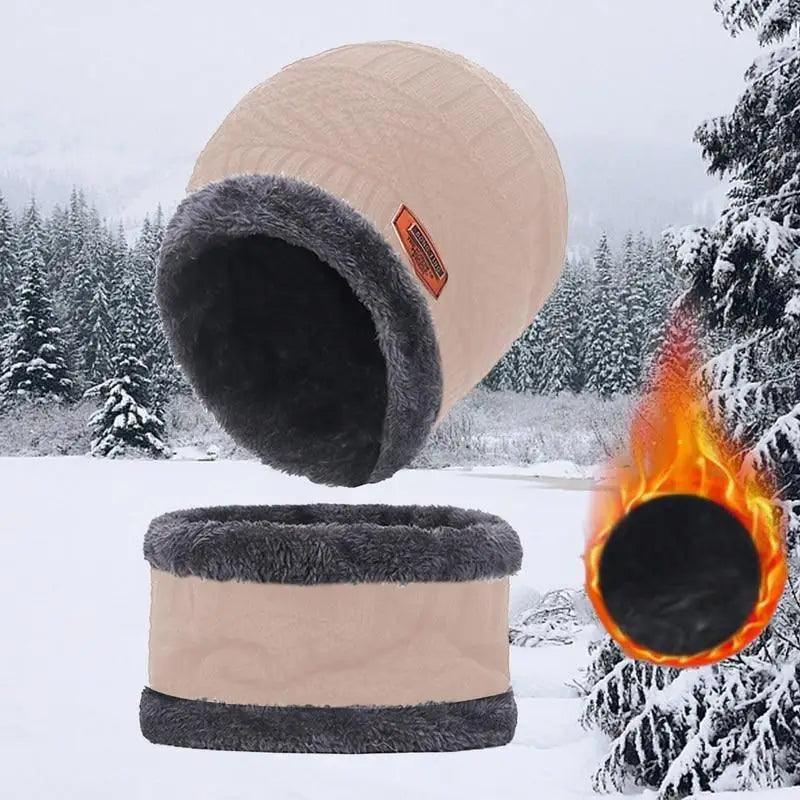 Stylish Unisex Winter Beanie and Scarf Set - Warm, Breathable, and Versatile - Korvel
