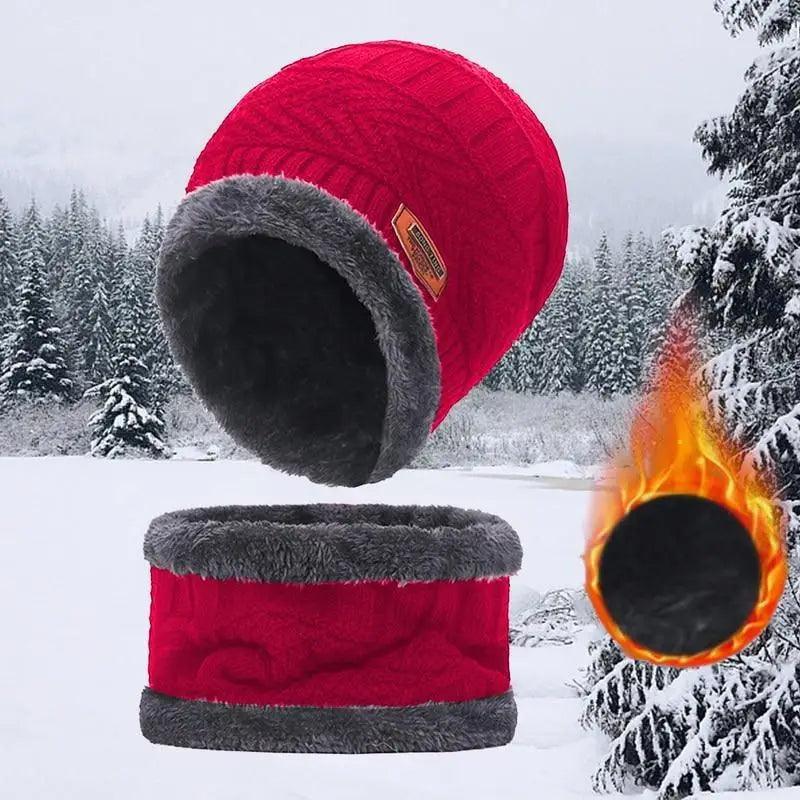 Stylish Unisex Winter Beanie and Scarf Set - Warm, Breathable, and Versatile - Korvel