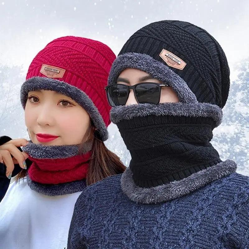 Stylish Unisex Winter Beanie and Scarf Set - Warm, Breathable, and Versatile - Korvel