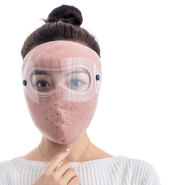 Unisex Winter Warm Mask with Fleece Scarf and Goggles