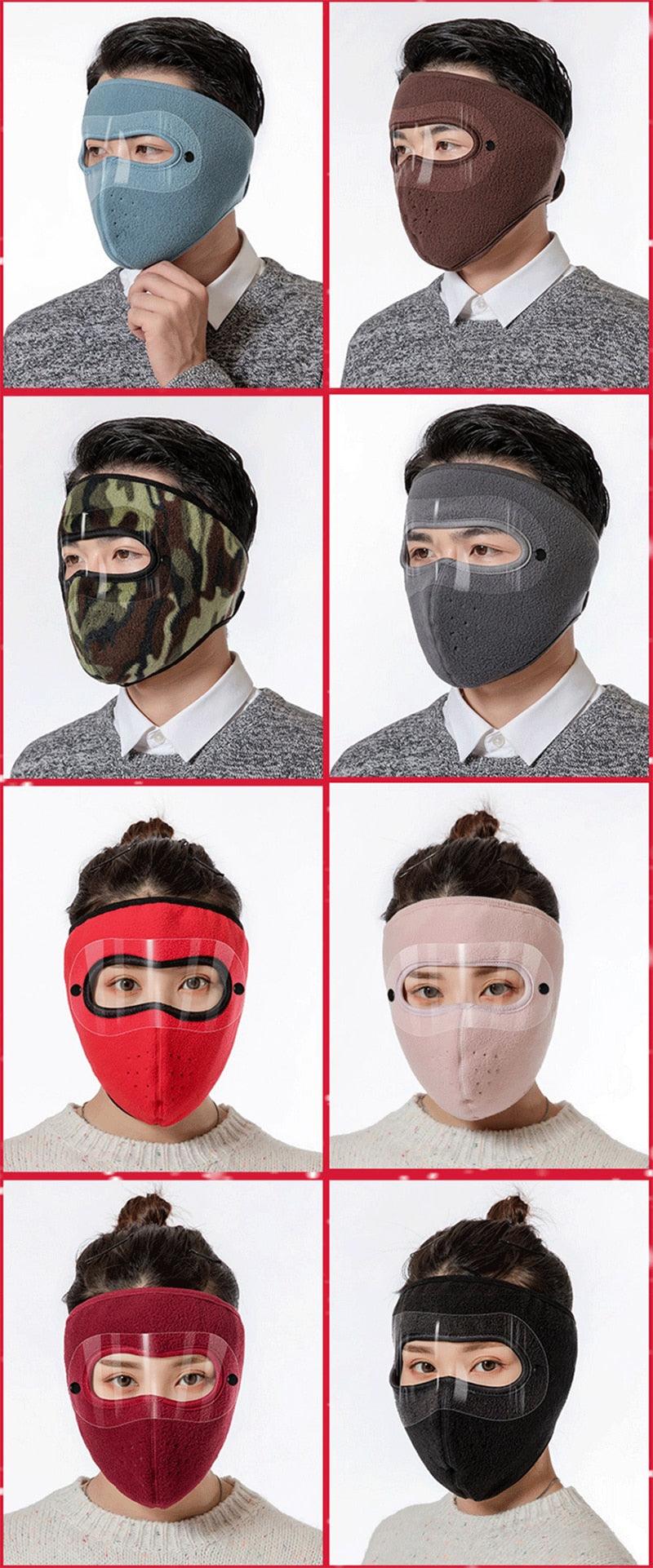 Unisex Winter Warm Mask with Fleece Scarf and Goggles