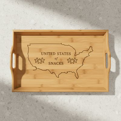 Plateau de Service en Bambou des États-Unis des Snacks