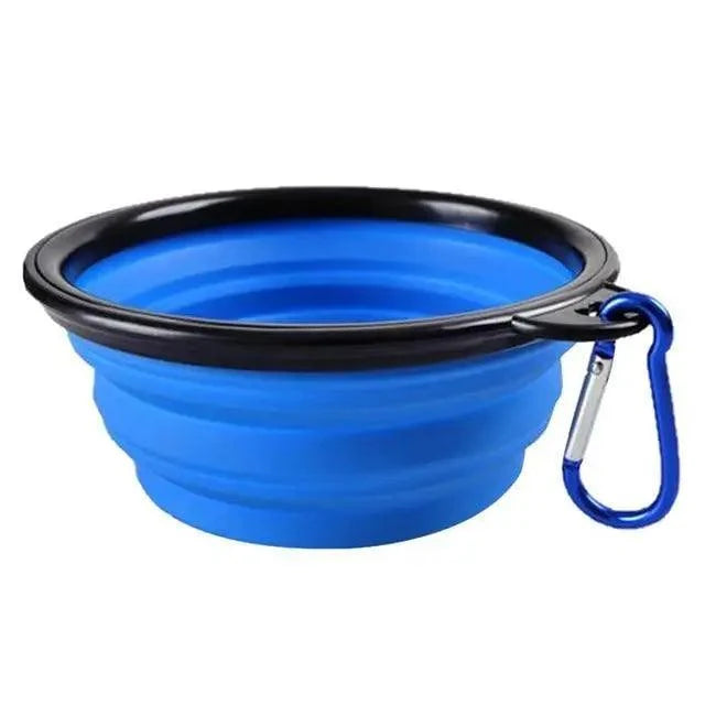 Collapsible Silicone Dog Bowl - Portable Travel Feeder
