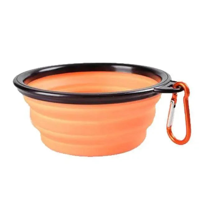 Collapsible Silicone Dog Bowl - Portable Travel Feeder