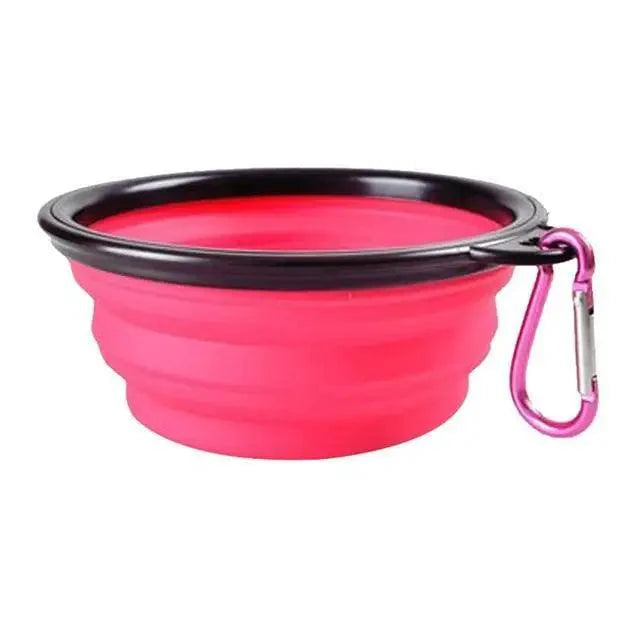 Collapsible Silicone Dog Bowl - Portable Travel Feeder