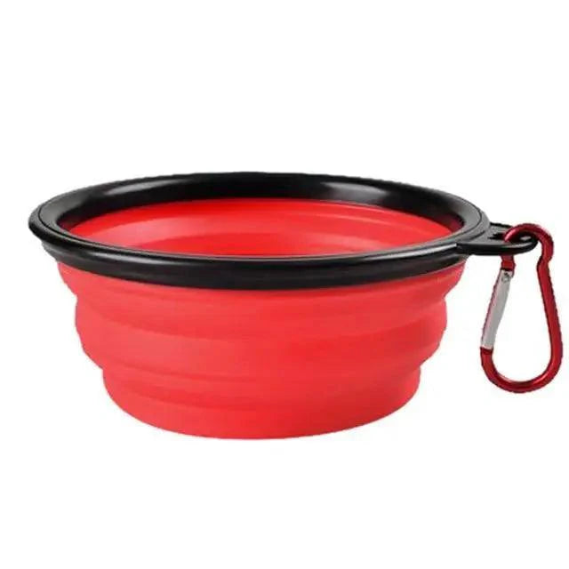 Collapsible Silicone Dog Bowl - Portable Travel Feeder