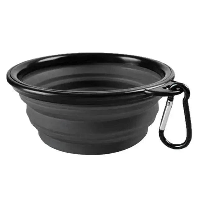 Collapsible Silicone Dog Bowl - Portable Travel Feeder