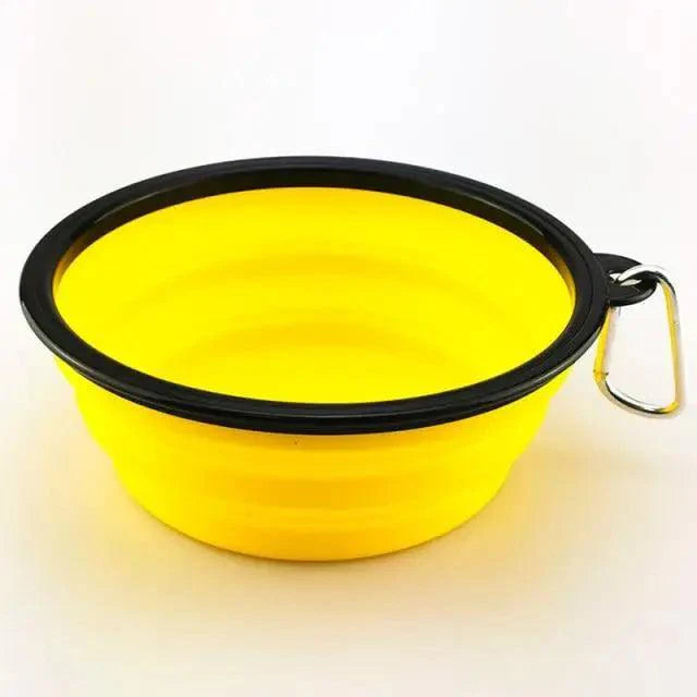 Collapsible Silicone Dog Bowl - Portable Travel Feeder