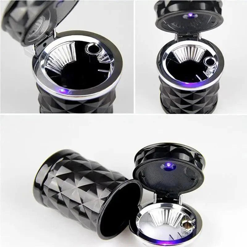 Cenicero de coche LED de lujo - Portátil y elegante
