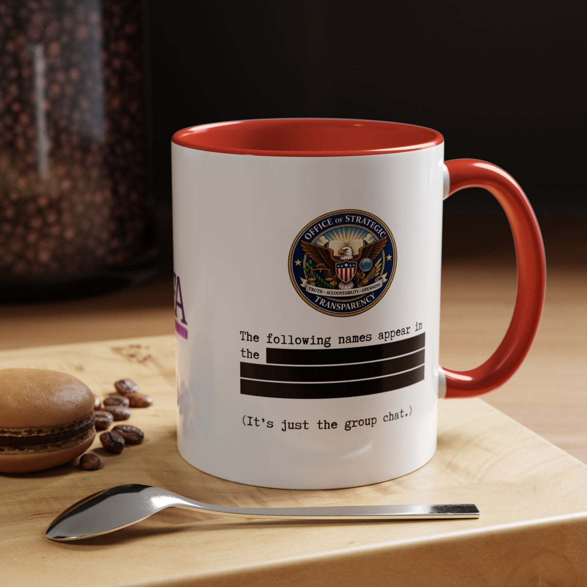 Taza de Café de Documentos Desclasificados – Diseño de Sátira Política