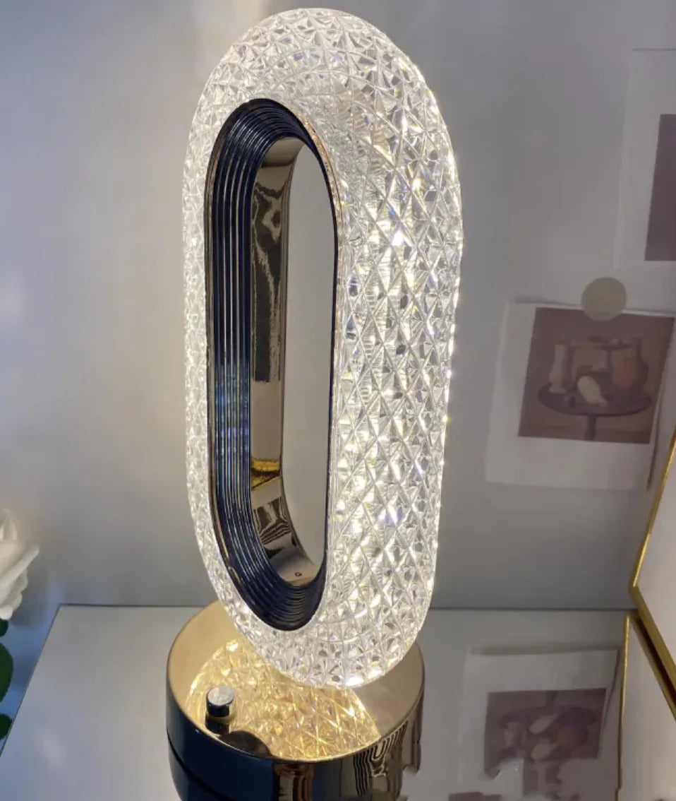 Lámpara de Escritorio Crystal Touch – Decoración de Hogar de Lujo Sutil