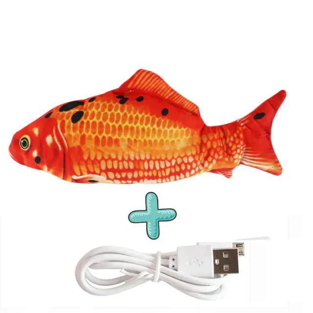 Jouet interactif pour chats avec chargeur USB - Poisson