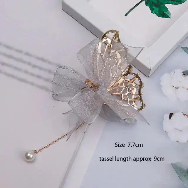 Pinza para el cabello en forma de mariposa elegante para recogidos con estilo