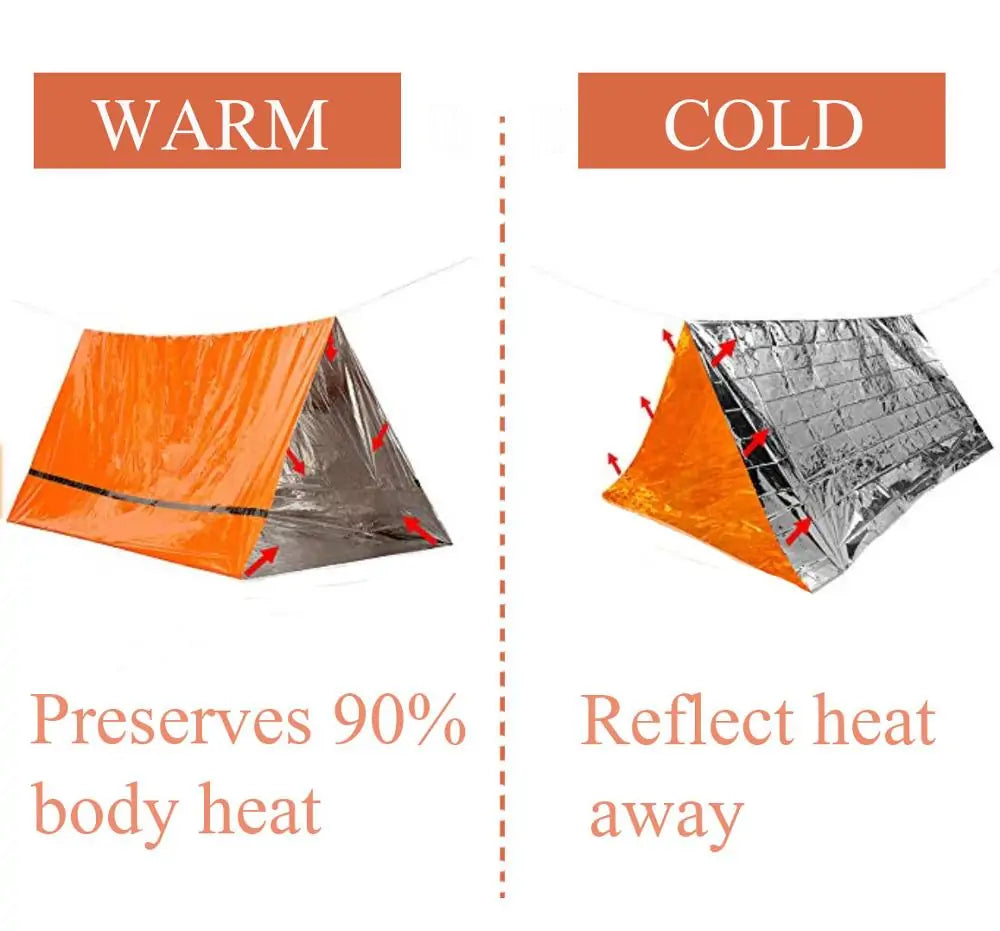 Survival Tube Emergency Tent with Whistle