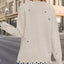 US Flag Distressed Round Neck Long Sleeve Sweater - Korvel
