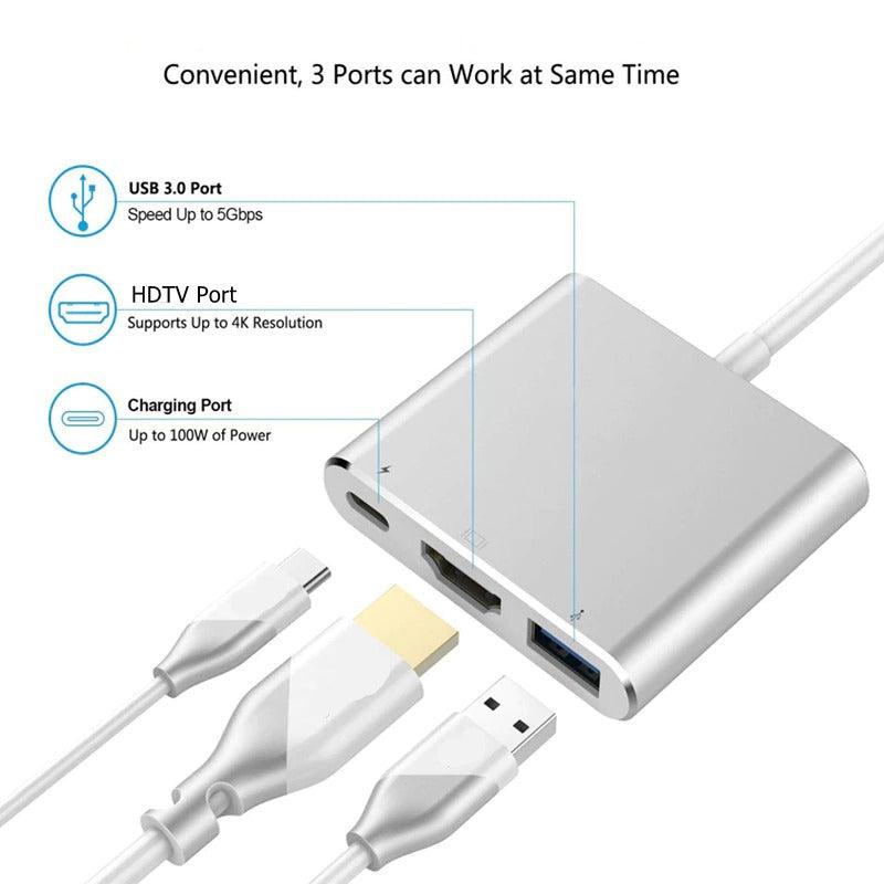 USB C to HDMI 4K VGA Adapter - Multiport Hub