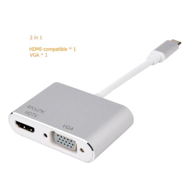 USB C to HDMI 4K VGA Adapter - Multiport Hub