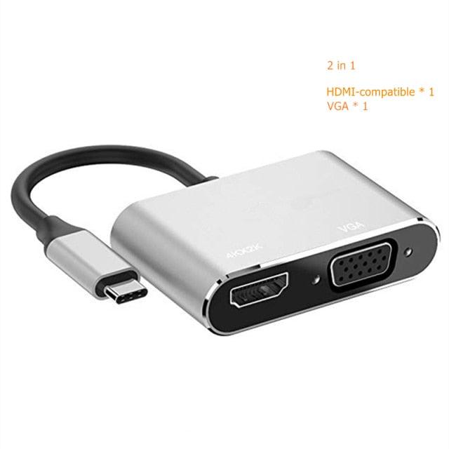 USB C to HDMI 4K VGA Adapter - Multiport Hub