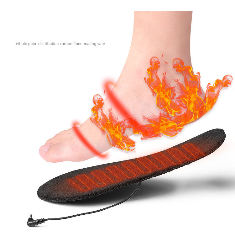 USB heating insole warm feet treasure charging heating washable size tailoring full soled warm feet electric heating insole - Korvel