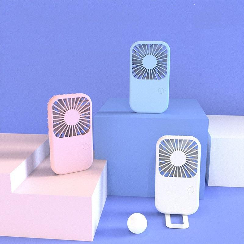 Portable USB Mini Fan - Handheld & Rechargeable with 3 Speeds