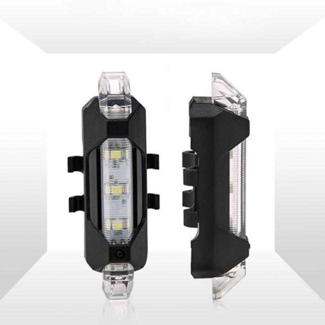 Powerful USB Rechargeable 3-Mode Bicycle Headlight & Tail Light Set - 300 Lumen Waterproof LED - Korvel