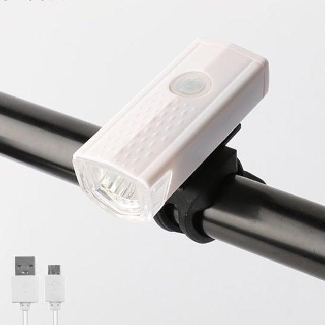Powerful USB Rechargeable 3-Mode Bicycle Headlight & Tail Light Set - 300 Lumen Waterproof LED - Korvel