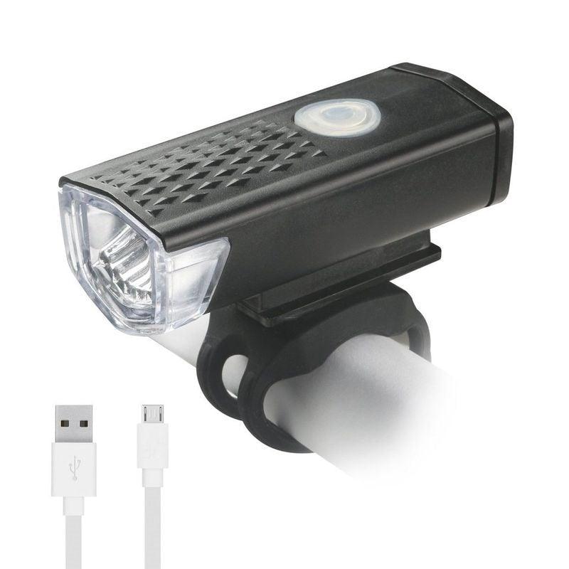 Powerful USB Rechargeable 3-Mode Bicycle Headlight & Tail Light Set - 300 Lumen Waterproof LED - Korvel